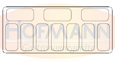 Speiseeisvitrine Curacao, 454-10x5 ltr., -22/-15° C, 1457x858x1257